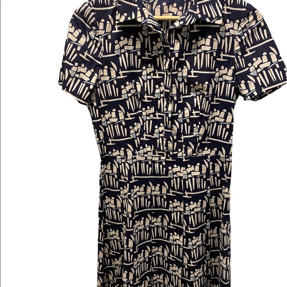 Tory Burch short sleeve Figurine Poplin shirt dress - Picture 4 of 11